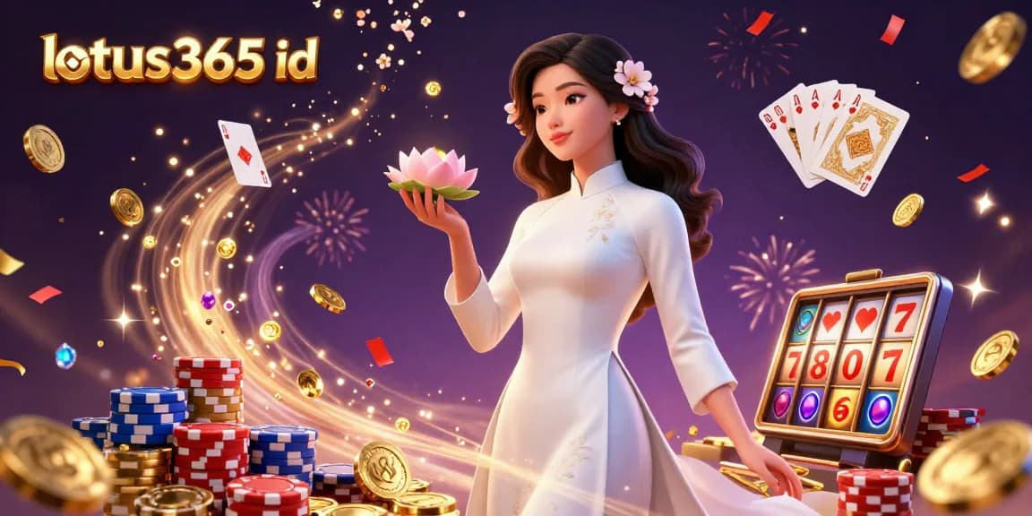 Experience winning moments with lotus365 id in this dynamic 3D casino celebration illustration.