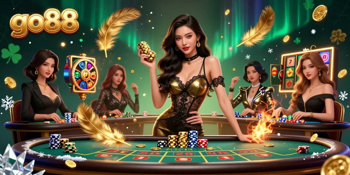 Experience the excitement of go88 as a glamorous Asian woman wins at a VIP baccarat table.