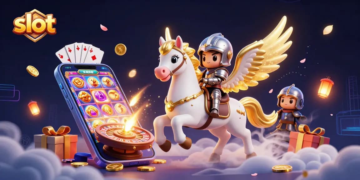 Slot gacor yang memukau dengan karakter menggemaskan, dikelilingi elemen permainan dan koin emas.