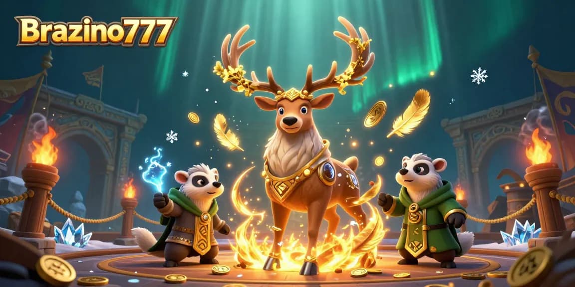 Brazino777 players enjoy thrilling casino adventures with golden mistletoe and vibrant spirit lights in action.