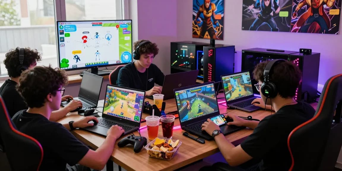 Players enjoying cika4d platform games together in a vibrant gaming setup, showcasing interactive experience and engagement.