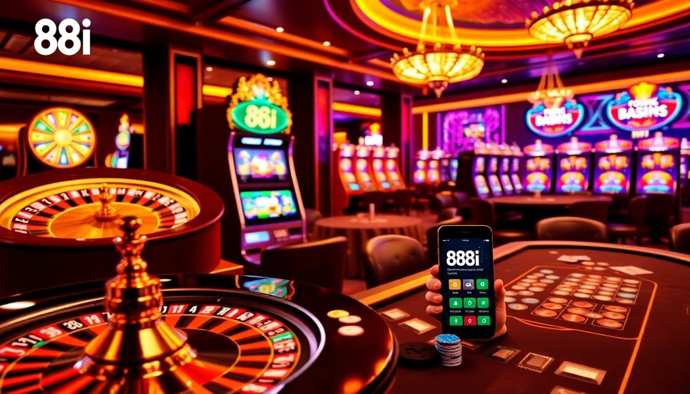 Experience thrilling casino action with 88i's vibrant slots and live poker tables.
