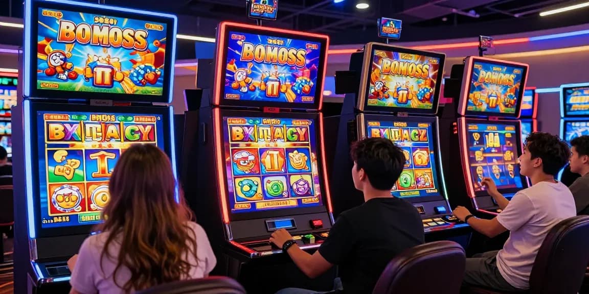 Players enjoying bonus buy slots UK at a vibrant online casino interface.