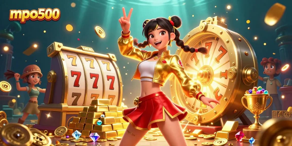 Play and win with mpo500 at a vibrant online casino scene filled with jackpot excitement and treasures.