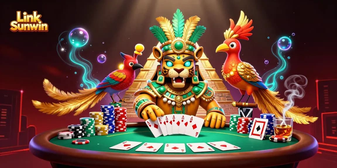 Experience thrilling gameplay with Link Sunwin amidst vibrant poker action and rich 3D visuals.