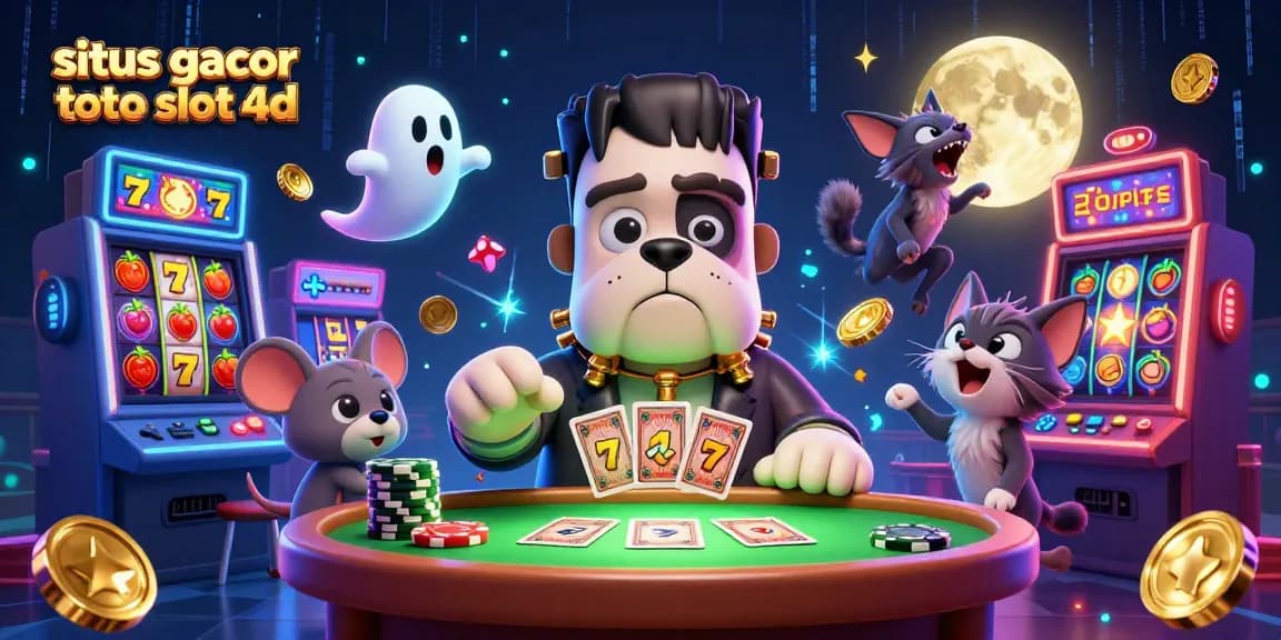 Experience the excitement of situs gacor toto slot 4d with vibrant characters at a thrilling slot machine table.