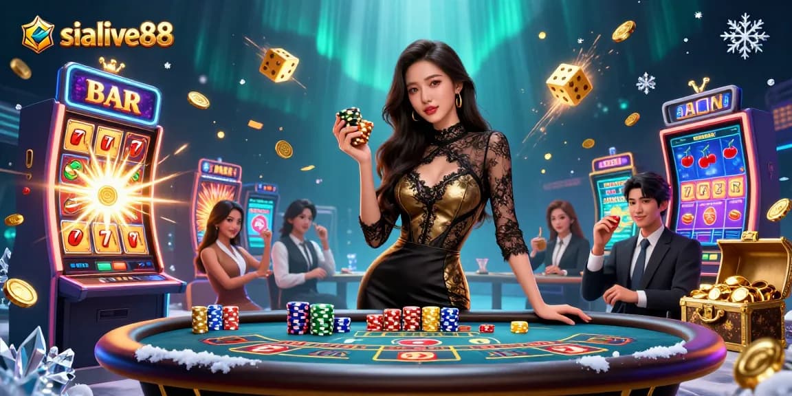 Experience the excitement of asialive88 with a glamorous casino scene filled with action and luxury.