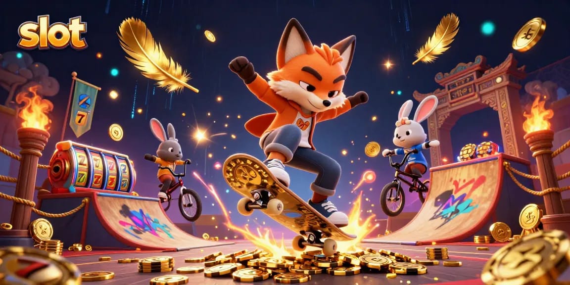 Slot gacor menampilkan karakter kartun 3D sambil beraksi di kasino penuh detail yang memikat.