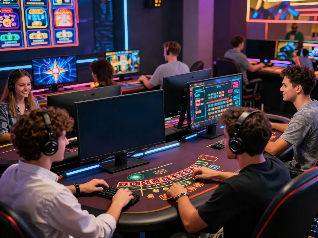 A80 online casino gaming experience with diverse players enjoying vibrant slot and table games.
