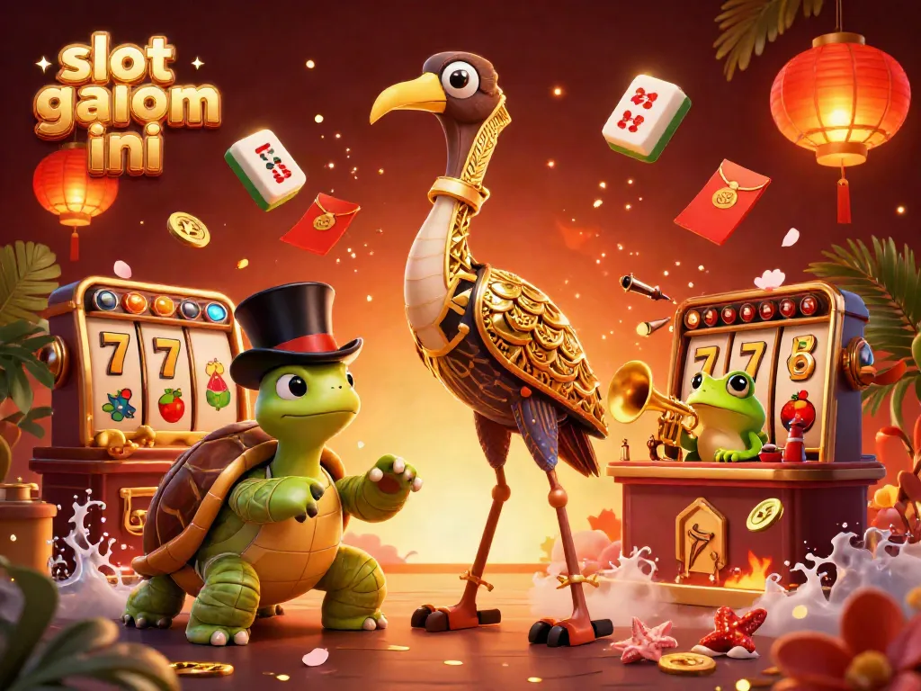 Gambar slot gacor malam ini yang menampilkan karakter kasino dengan elemen keberuntungan.