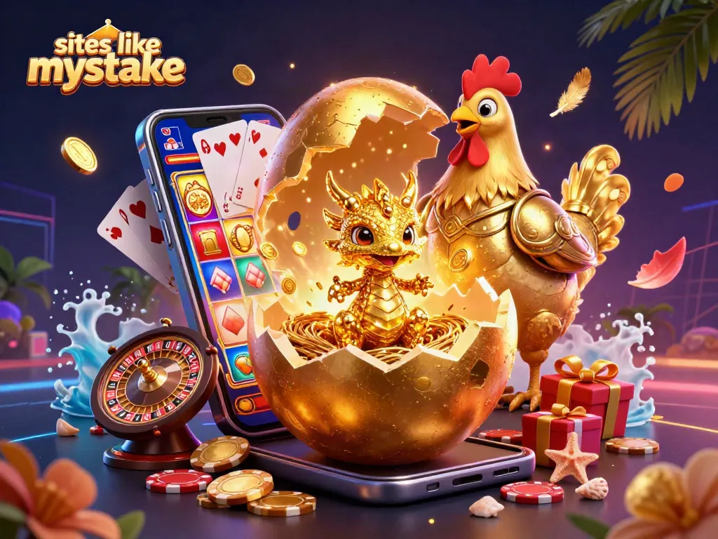 Experience top games like MyStake with golden dragon and vibrant casino elements in play.