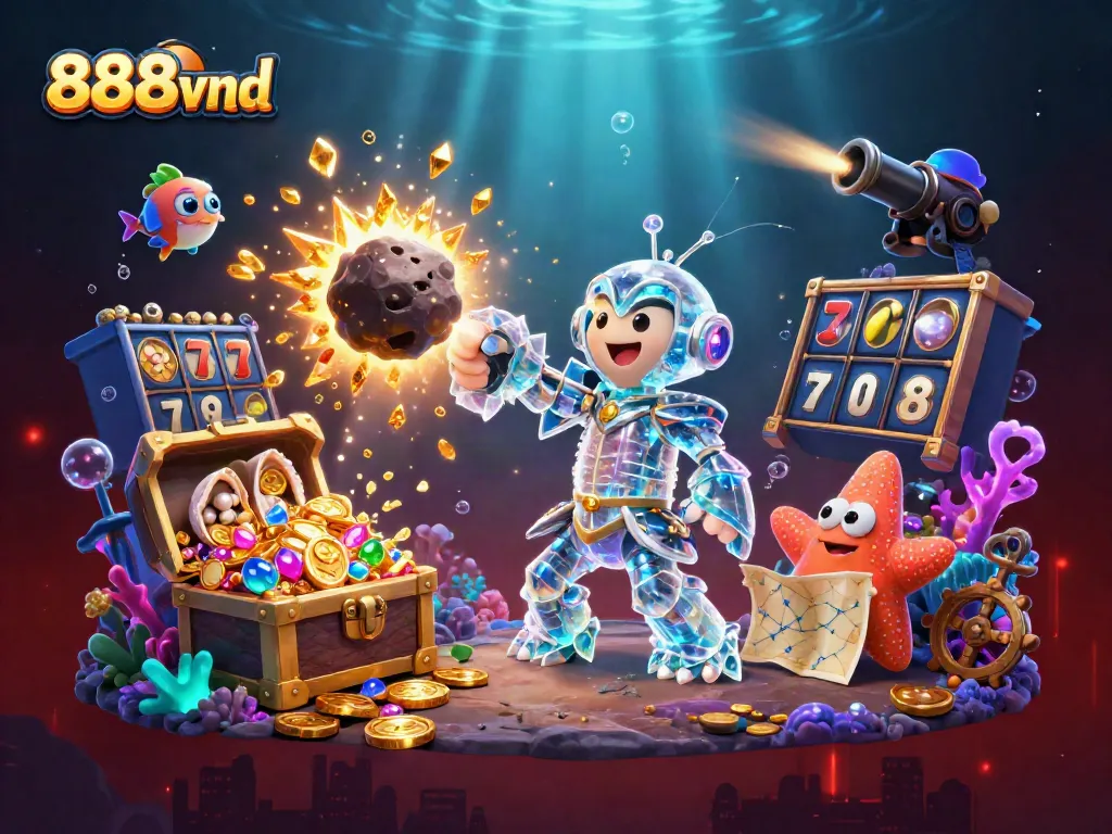 Experience adventure with 888vnd as a galactic mantis shrimp punches through into treasure and slots.