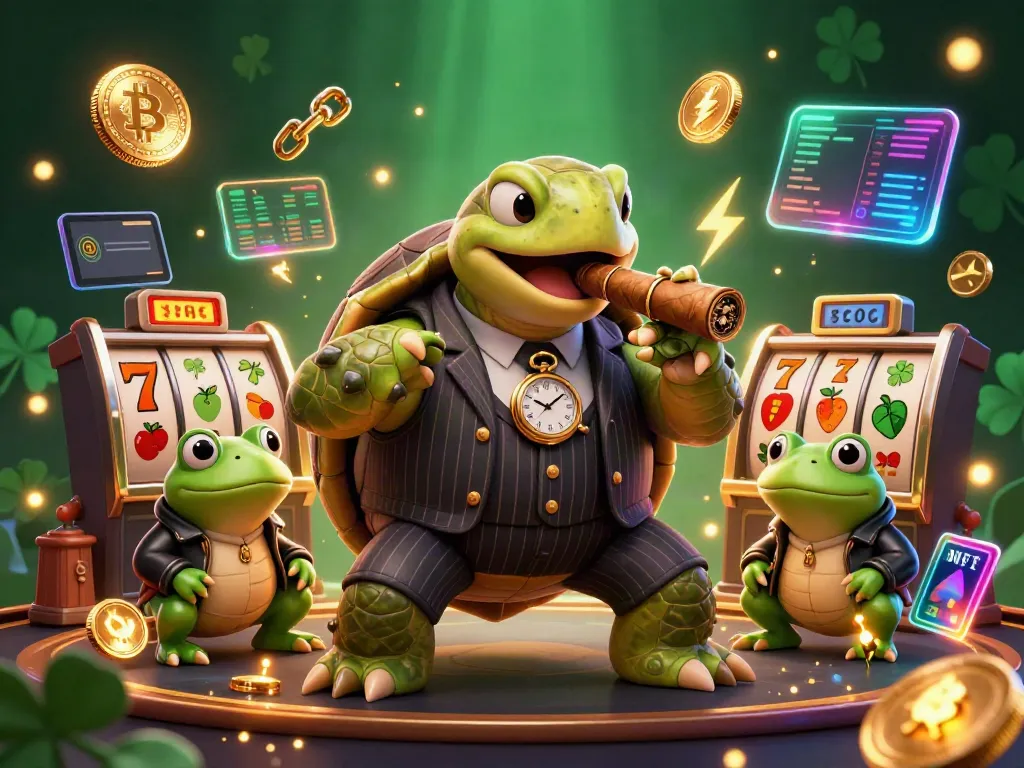Win big with melbet at a vibrant casino scene featuring a mobster turtle and frog enforcers.