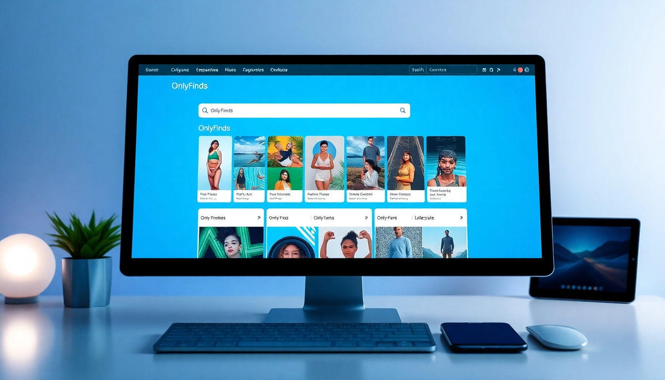 OnlyFans Search results displayed on a modern digital interface, highlighting diversity and user-friendliness.