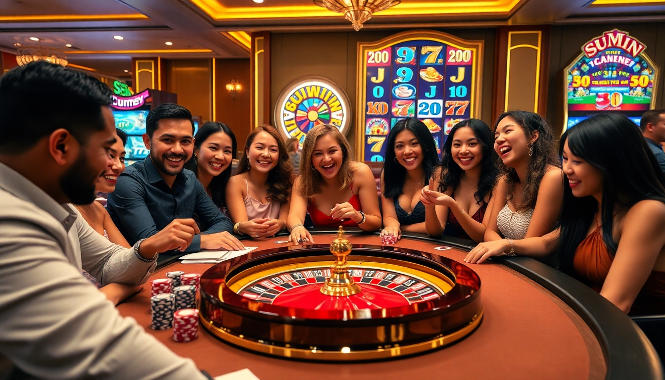 Experience excitement at Sunwin casino with lively gaming and vibrant slot machines.