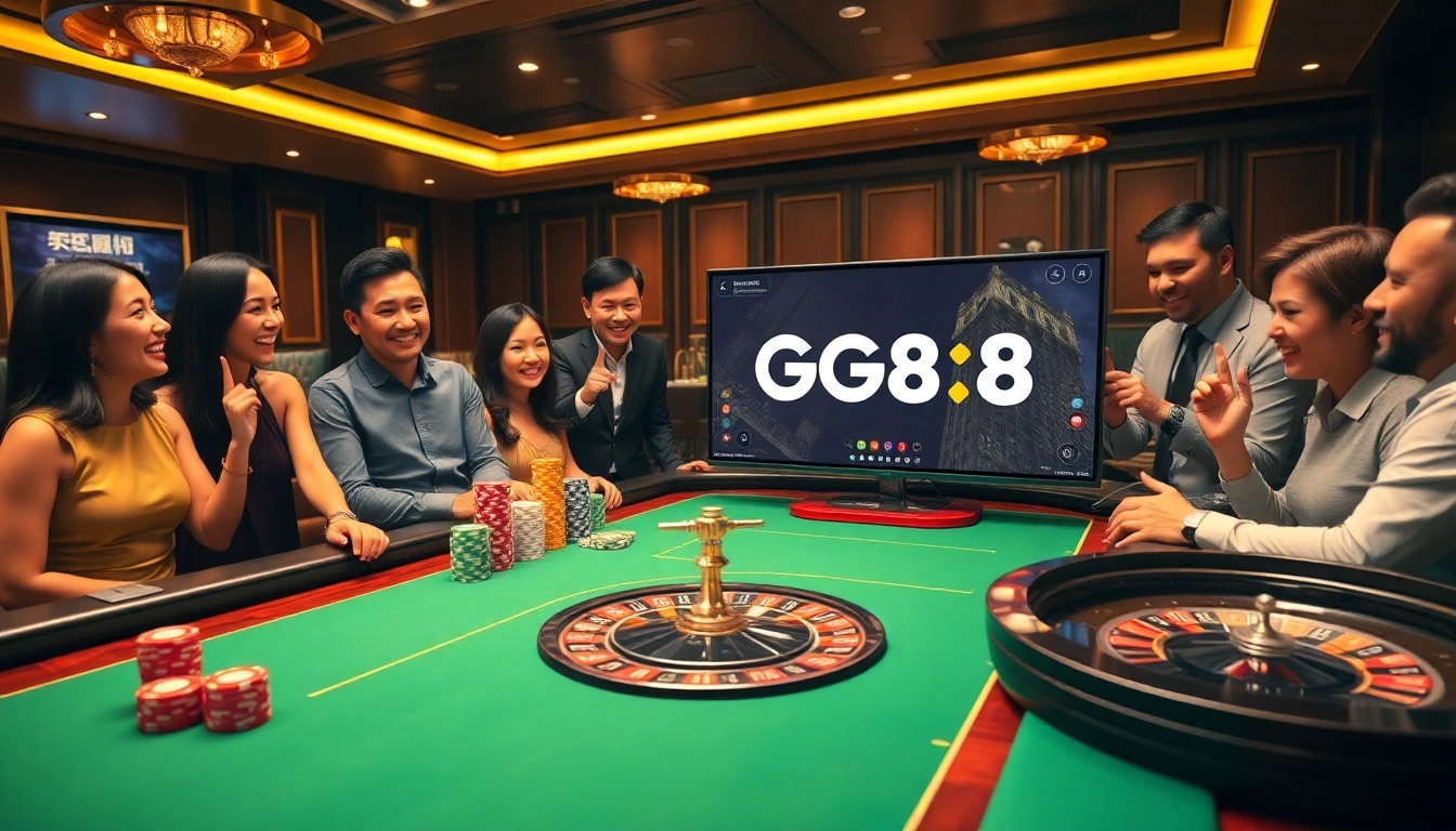 Experience thrilling online gambling at https://gg88.video/ with colorful chips and a vibrant roulette table.