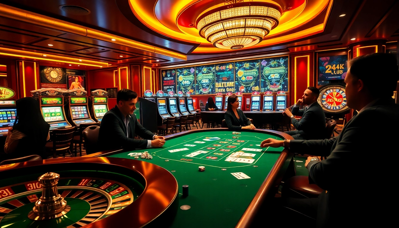 Trải nghiệm cảm giác hồi hộp và phấn khích tại 24kclub, với các bàn cược sôi động và những yếu tố casino sang trọng.